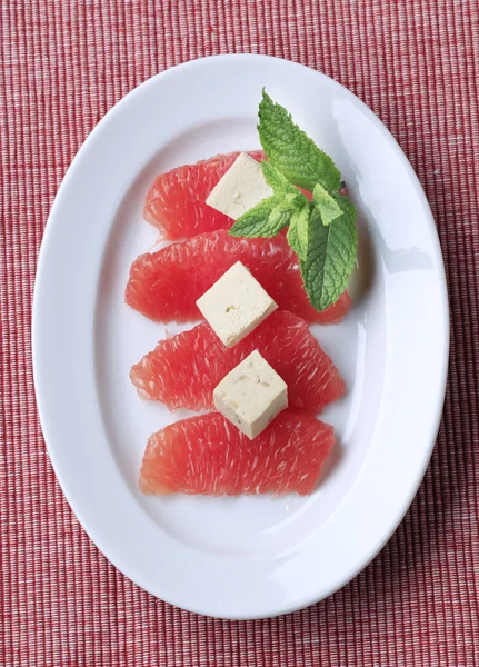 Grapefruit en tofu — Stockfoto
