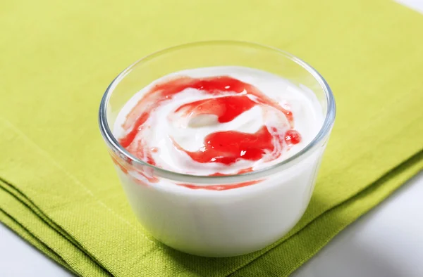 Joghurt, lekvár — Stock Fotó