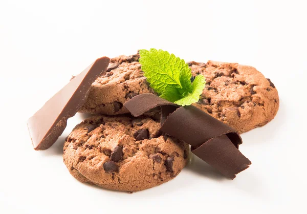 Çikolata parçacıklı kurabiye. — Stok fotoğraf