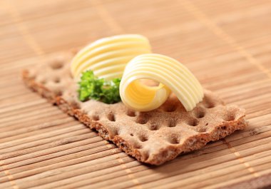 Crisp bread and butter clipart