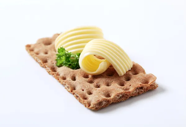 Pão crocante e manteiga — Fotografia de Stock