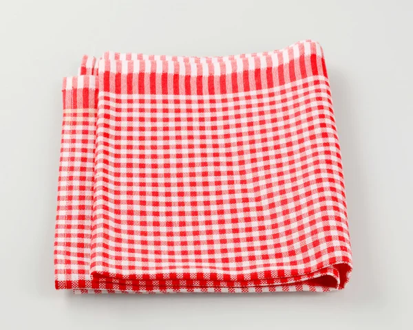 Toalha de chá vermelha e branca — Fotografia de Stock