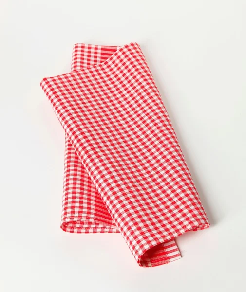 Červený a bílý čaj ručník — Stock fotografie