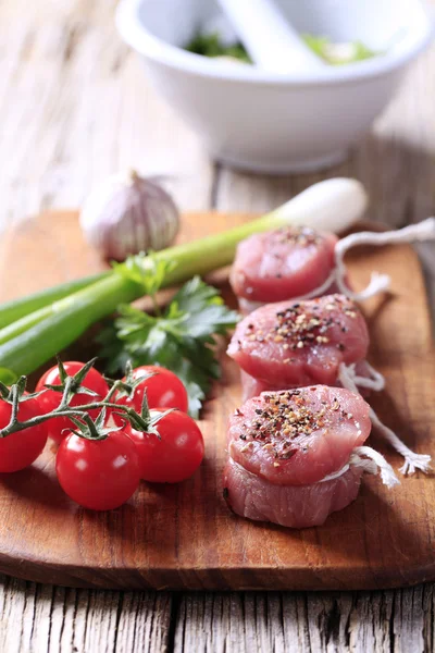 Raw pork filet mignons — Stock Photo, Image