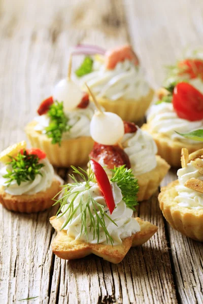 Variety of canapes — Stock Photo, Image