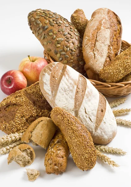 Barna kenyér választéka — Stock Fotó