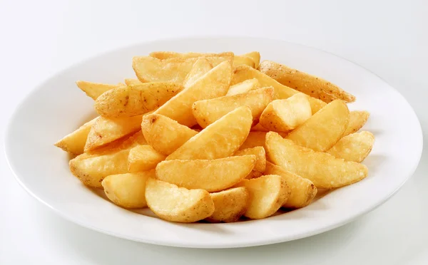 젖은 감자 쐐기 — 스톡 사진