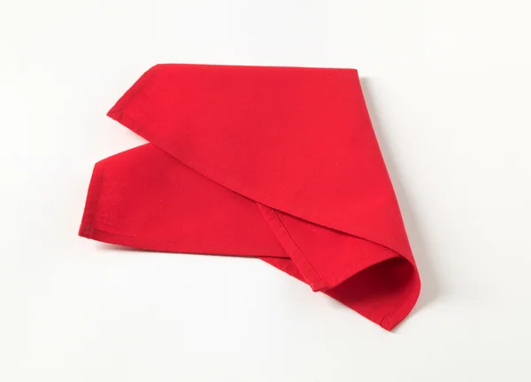 Kleine Rote Serviette Auf Weißem Hintergrund Nahaufnahme — Stockfoto