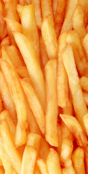 Macro Deep Fried French Fries Full Frame — Stock Photo, Image