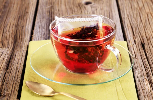 Fruit Tea Glass Cup Closeup — Stock Photo, Image
