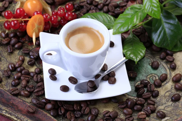 Fincan Espresso Yumuşak Kahverengi Köpük Ile — Stok fotoğraf