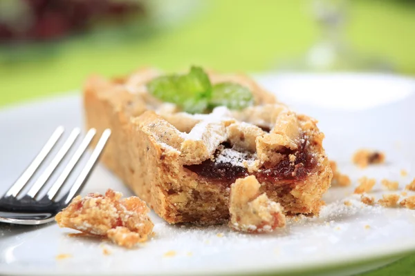 Mini Lattice Topped Dessert Tart Jam — Stock Photo, Image