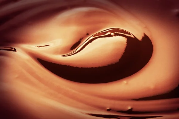 Macro Smooth Chocolate Cream Full Frame — Stock Photo, Image