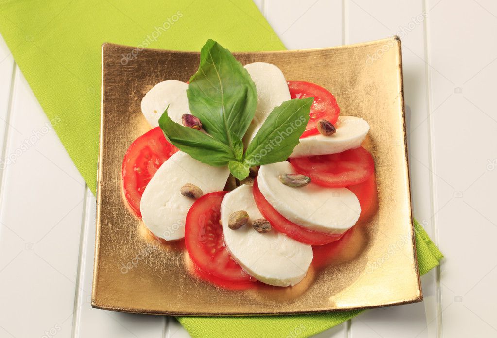 Slices Fresh Mozzarella Cheese Tomato Stock Photo by ©ajafoto 4817870