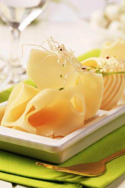 Sveitserost og smør – stockfoto
