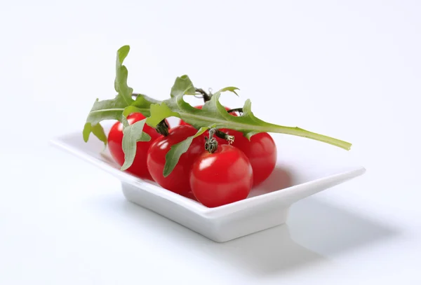 Pęczek Świeżych Pomidorów Czerwony Studio — Zdjęcie stockowe