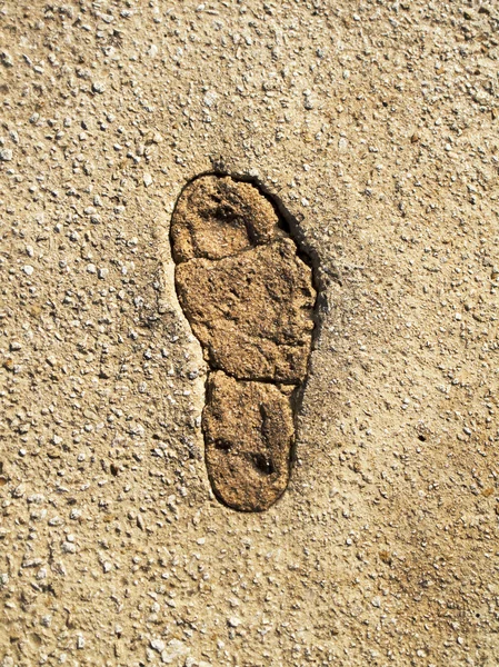 Single Foot Print Road Detail — Stock Photo, Image