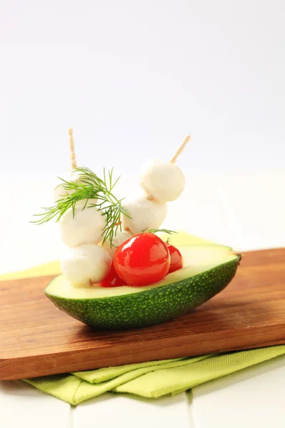 Avocado Cherry Tomatoes Baby Mozzarella — Stock Photo, Image