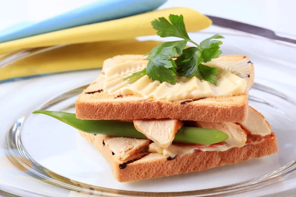 Kalkoen sandwich — Stockfoto