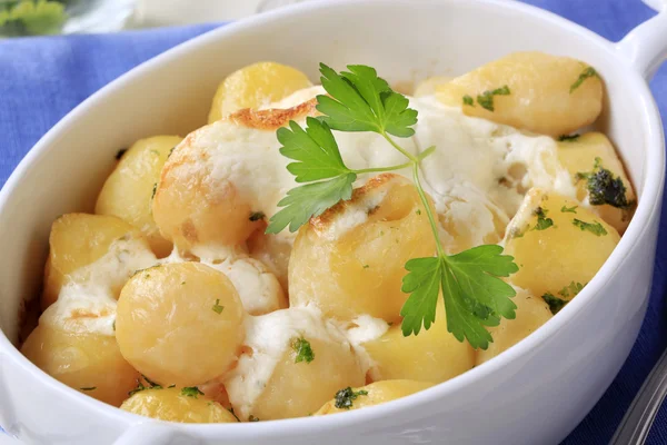Potatoes Cream Baked Casserole Dish — Stock Photo, Image
