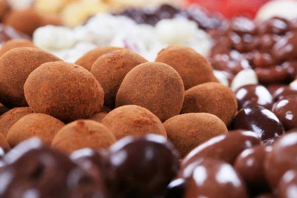 Nüsse mit Schokolade überzogen — Stockfoto