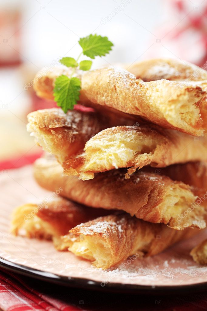 Puff pastry with jam filling