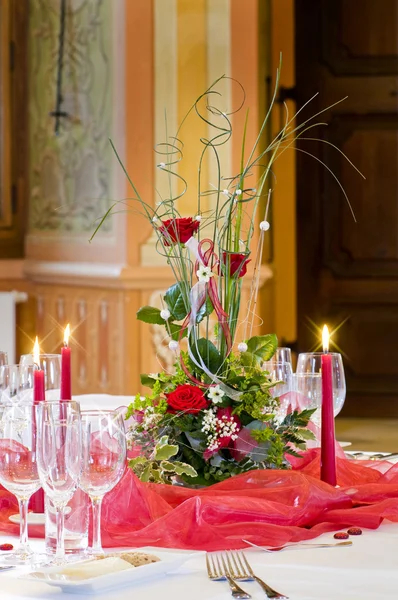 로맨틱 테이블 설정 — 스톡 사진