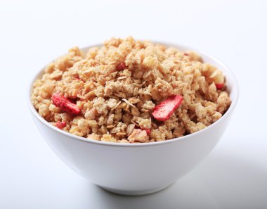 Bowl of crunchy granola clipart