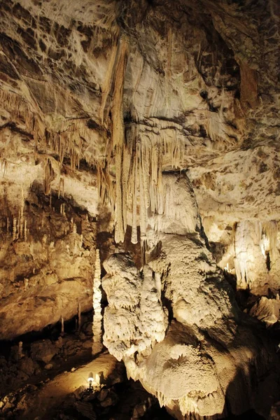 stock image Speleothems in a subterranean cave