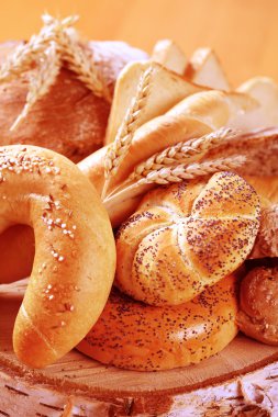 Variety of fresh bread clipart