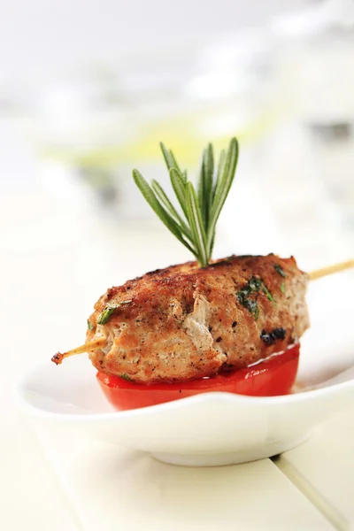 Minced meat kebab — Stock Photo, Image