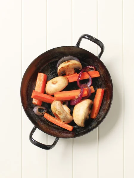 Pan roasted vegetables — Stock Photo, Image