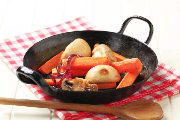 Pan roasted vegetables — Stock Photo, Image