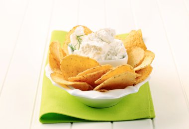 tortilla cips ve lor peyniri