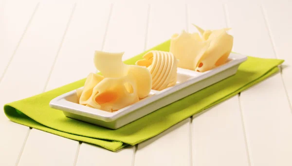 Švýcarský sýr a máslo — Stock fotografie