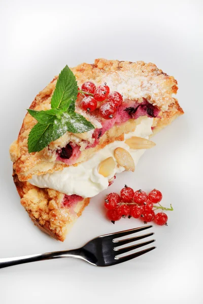 Berry meyve kek krem peynir ile — Stok fotoğraf