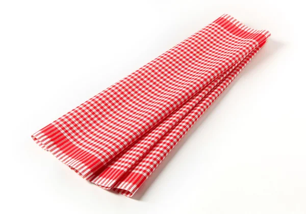 Red and white tea towel — Stock Photo, Image