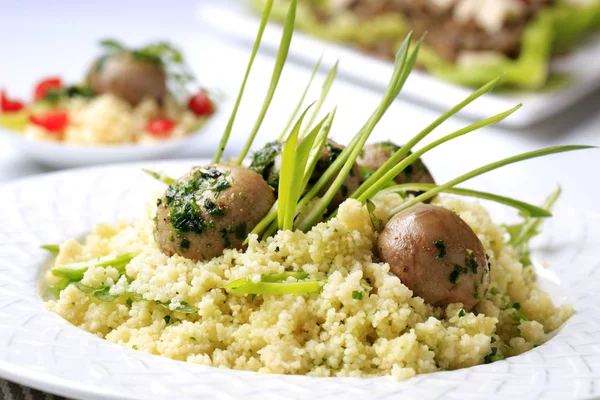 Healthy couscous dish — Stock Photo, Image