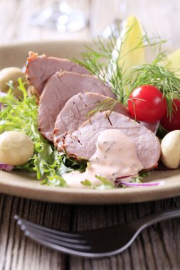 Roast pork tenderloin clipart