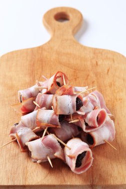 Bacon wrapped prunes clipart