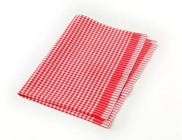 Red and white tea towel — Stock Photo, Image