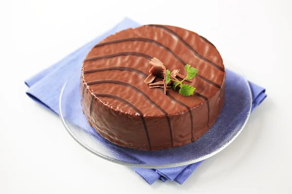 चॉकलेट ग्लेझेड केक — स्टॉक फोटो, इमेज