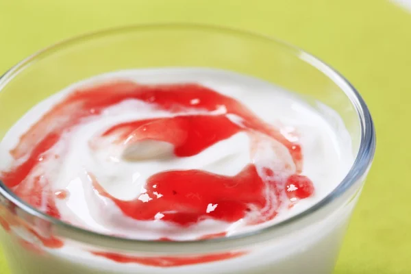 Yoghurt och gelé — Stockfoto