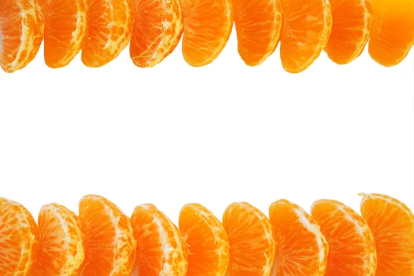 De sappige segmenten voor de tangerine. — Stockfoto