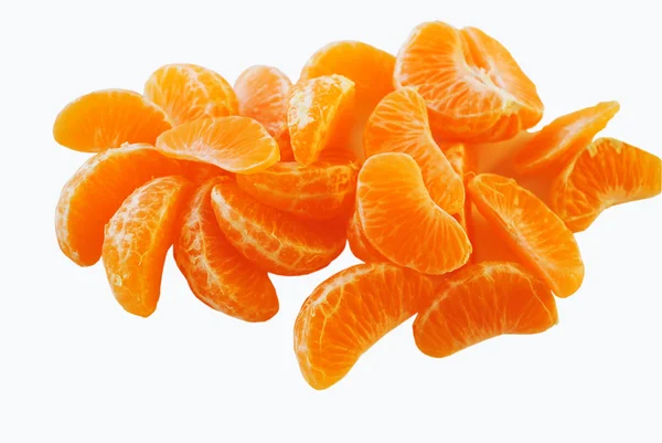 Die saftigen Segmente der Mandarine. — Stockfoto