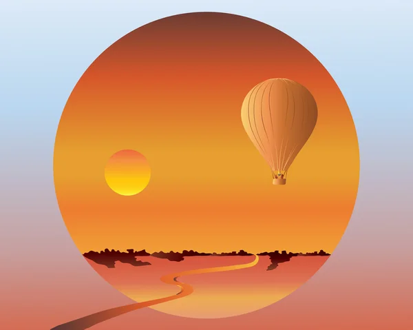 Cestování balónem — Stockový vektor
