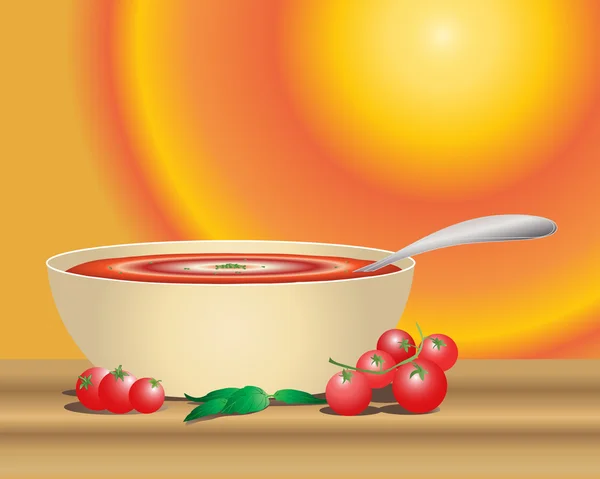 Tomato soup — Stock Vector