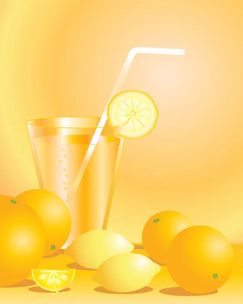 Πορτοκάλι και λεμόνι — Διανυσματικό Αρχείο