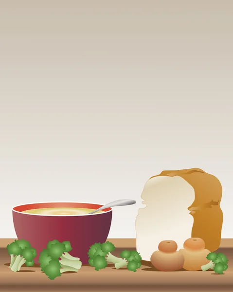 Soupe au brocoli — Image vectorielle
