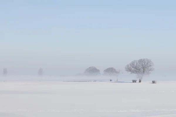 Krajobraz mroźną zimę — Zdjęcie stockowe